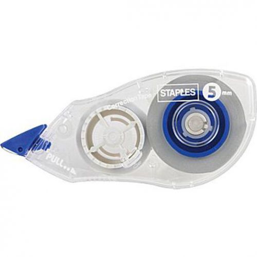 Staples® Correction Tape 2/Pack 1/5&#034; X 3.15&#034; Dual Action Smooth and Dry Easy