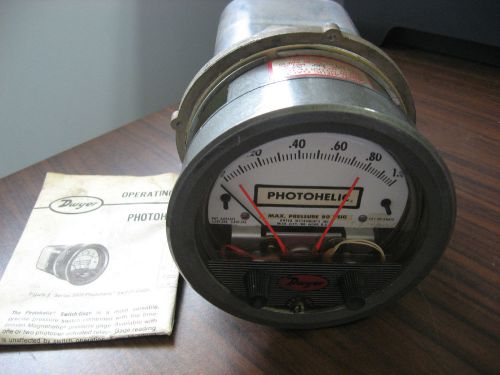 New surplus dwyer 3001c photohelic pressure switch / gage for sale