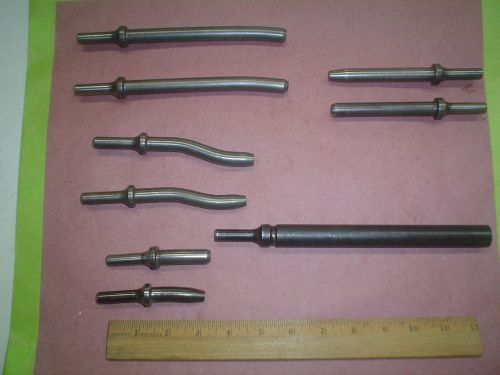 Aircraft sheet metal tools: lot of 9 rivet sets/extension for sale