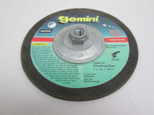 NEW NORTON A8633645 GEMINI TYPE 27 GRINDING DISC GRINDER D258672