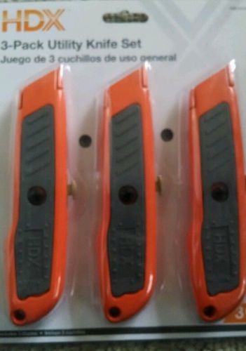 HDX 3-pack utility knife set new in package great stocking stuffer!