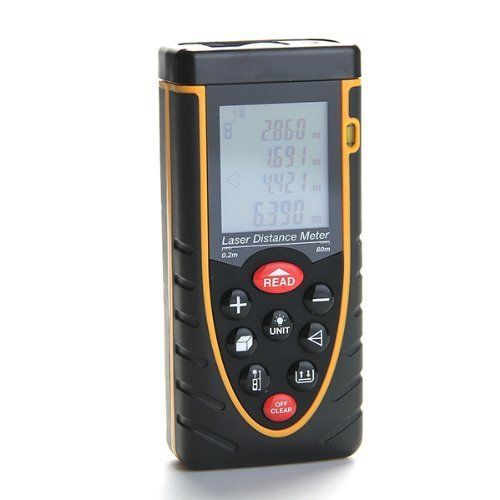 New Digital Laser Distance Meter Tester Finder Measure 0.2 to 80m RZ80 M8
