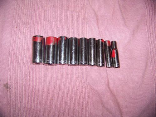CRAFTSMAN SAE 3/8 DEEP WELL SOCETS 9 PCS. 12 POINT
