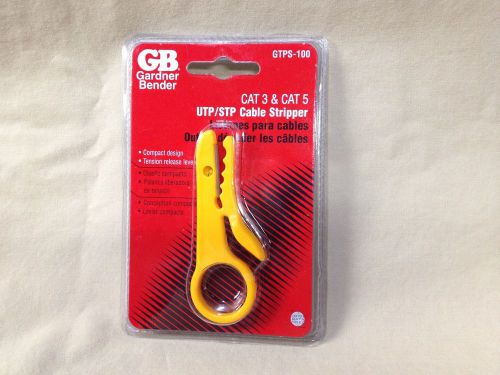 Gb gardner bender gtps-100 cat 3 &amp; gat 5 utp/stp cable stripper compact for sale