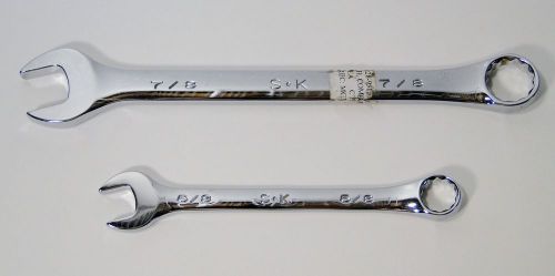 2 pc sk usa 7/8 &amp; 5/8 combination wrench set 88228 &amp; 88220 for sale