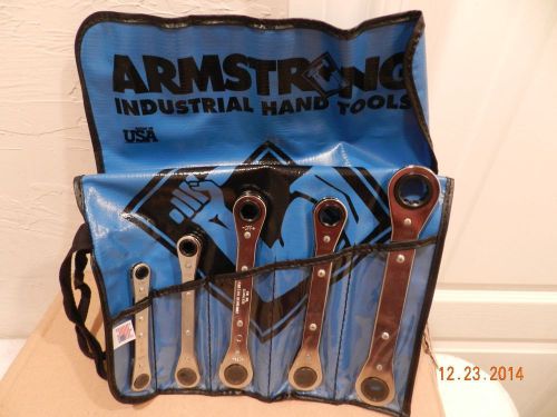 Armstrong 5 pc. Double Box ratcheting Wrench metric New Made in USA!  54-608