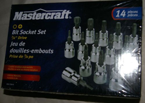14 piece torx phillips 3/8 socket set  - mastercraft maximum.. for sale