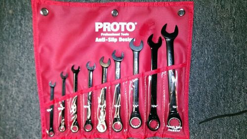 Proto 9 piece anti-slip ratchet wrench set for sale
