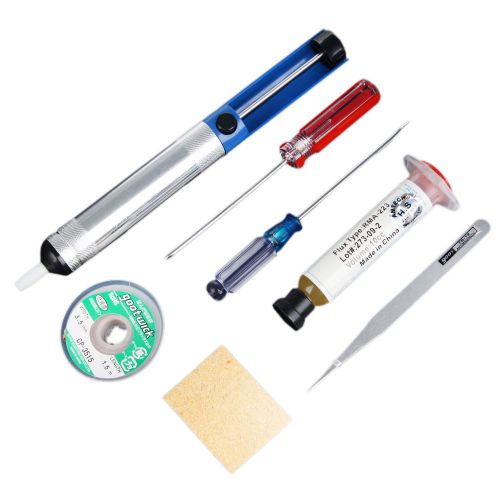 New 7 in 1 welding solder soldering iron kit electronic tools set solder wick for sale