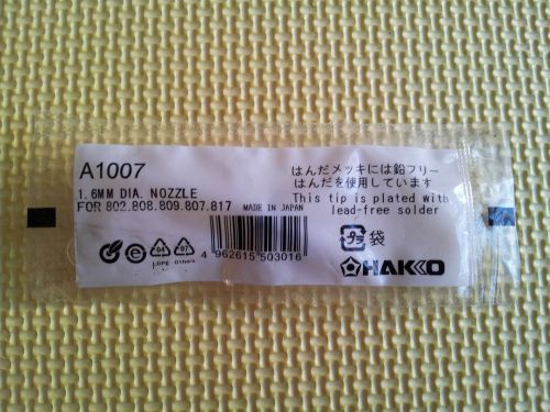 Hakko a1007 1.6mm desoldering nozzle for 802 808 809 807 817 new for sale