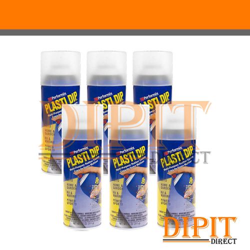 Performix Plasti Dip Matte Clear 6 Pack Rubber Coating Spray 11oz Aerosol Cans