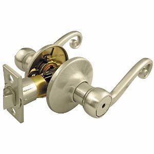 Satin nickel lever door knob lock - privacy for sale