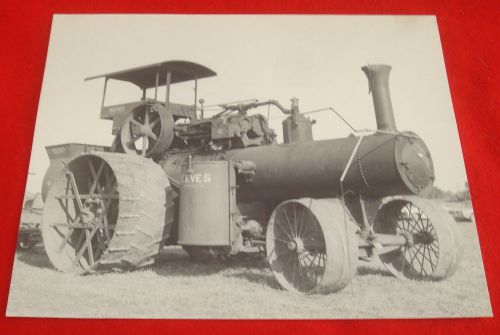 Black &amp; White 8 X 10 Photo Reeves 140hp Plow Traction Engine At Cedar Falls Iowa