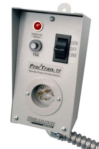 Easytran single circuit 15 amp furnace generator transfer switch up to 1875 watt for sale