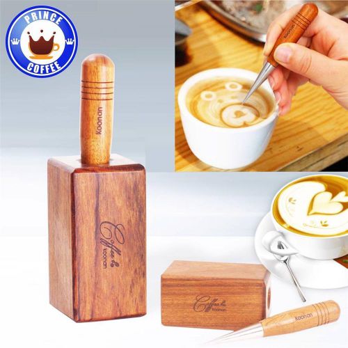 Koonan Wooden Coffee Latte Art Decorating Pen Korean Style w/ Magnetic