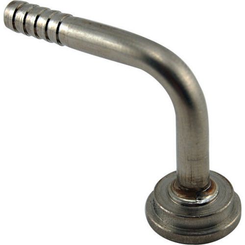 Stainless steel angled tail piece - bend draft beer kegerator line approx 90 deg for sale