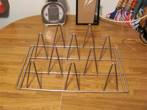 COMMERCIAL CHICKEN STAINLESS STEEL ROASTING RACK- 10 SLOT-VERY GOOD USED COND