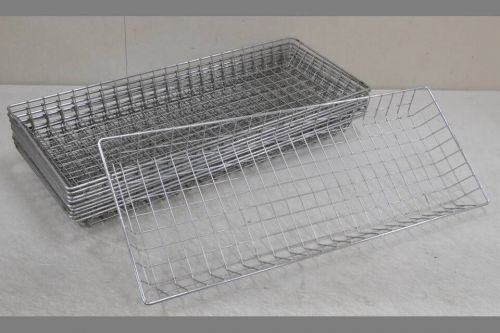 Lot of (10) steel wire donut baskets racks 10&#034;x26&#034;x2&#034; commercial bakery for sale