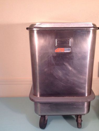 Seco Piper 150 Lb Stainless Steel Mobile Bakery Flour Ingredient Bin 47-150 SS