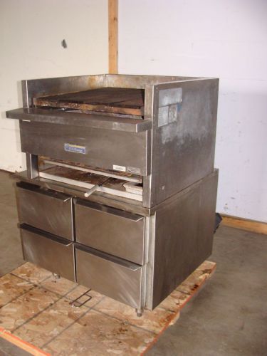 American range 36&#034;w natural gas charbroiler on stand for sale