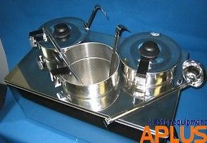 Alfa International Triple Warmer With Spigot Food Warmers Model FW9003