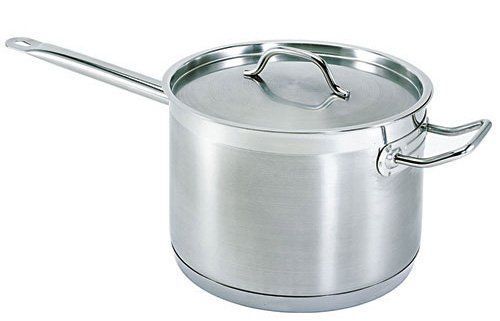 NEW Update International SSP-7 Stainless Steel Sauce Pan with Cover and Helper H