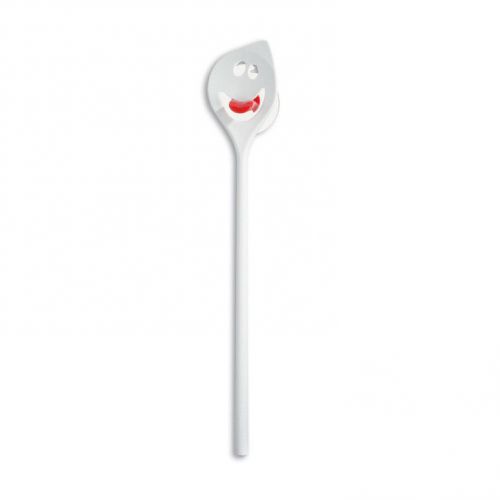 Koziol Oliver Cooking Spoon with Wall Hook Solid White