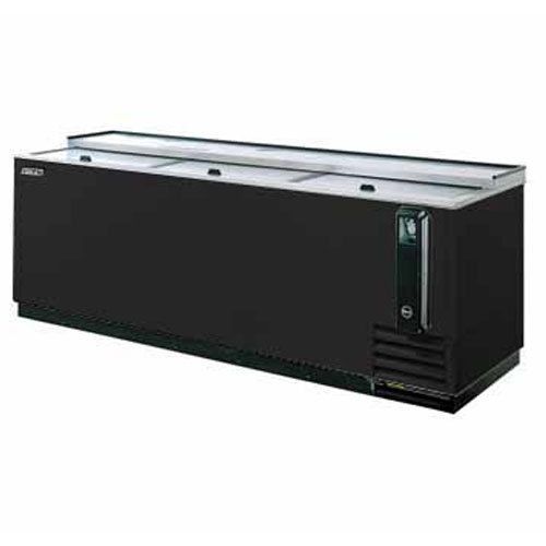 Turbo tbc-95sb bottle cooler, horizontal, 3 doors, 95&#034; long x 27&#034; front to back for sale