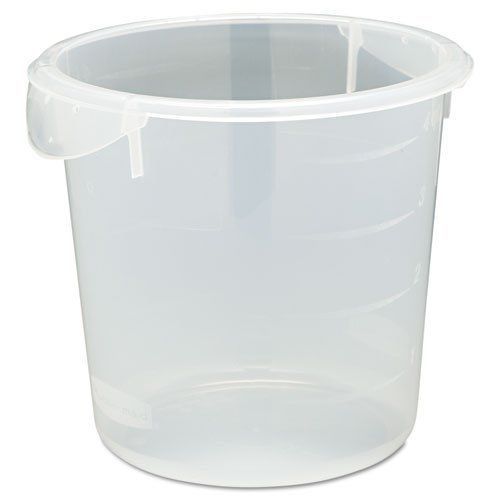 Rubbermaid Commercial Round Storage Containers  4qt  8 1/2dia x 7 3/4h  Clear -