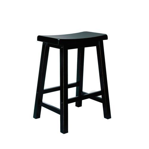 Powell &#034;Antique Black&#034; with Sand Through Terra Cotta Counter Stool