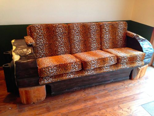 Custom Log Ride Car Flintstone Man Cave Couch