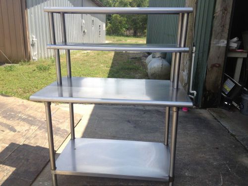 48&#034; Stainless steel restaurant table with undershelf MS-304 Advance Tabco