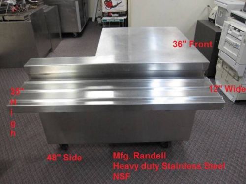 Randell h/d stainless steel cash register stand+drawer+serving trail nsf 36&#034;x48&#034; for sale