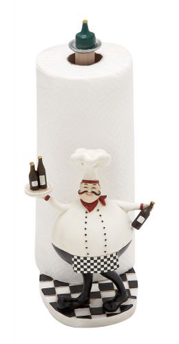 New Cute and Adorable 10&#034; Polystone Chef in Black and White