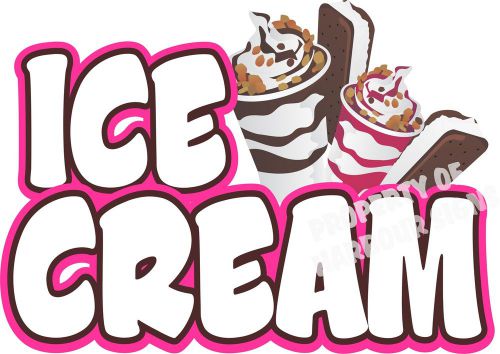 Ice Cream Sundaes Sandwiches Decal 14&#034; Concession Food Truck Vinyl Sticker