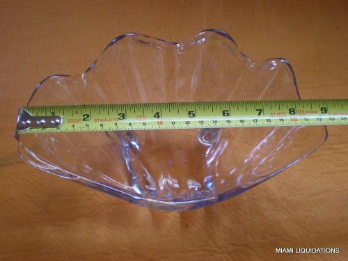 Clam shell buffet side dish 9&#034; Carlisle 405-339-07 clear SAN plastic Commercial