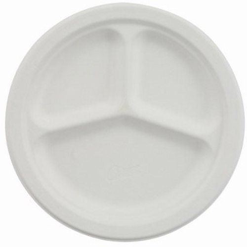 Chinet 10&#034; Three Compartment Paper Plates, 500 Plates (HUH VESTRY)