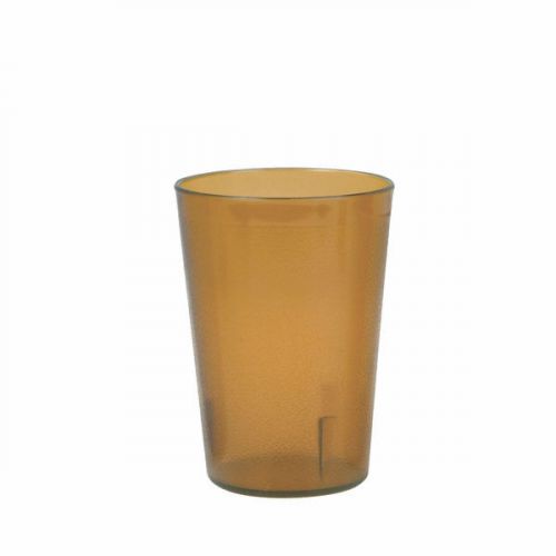 8 oz. Amber Plastic Tumbler Drinking Cup Scratch Resistant- 12 Piieces Included