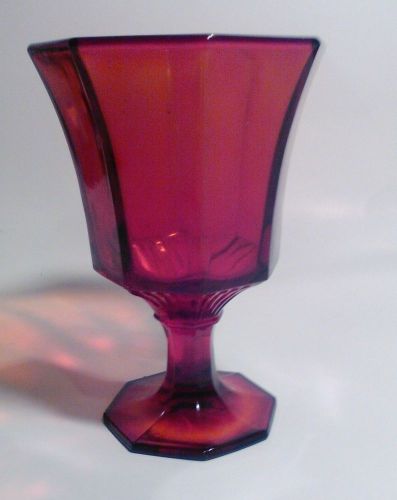 Large Ruby Red Glass Wine Cup Cup