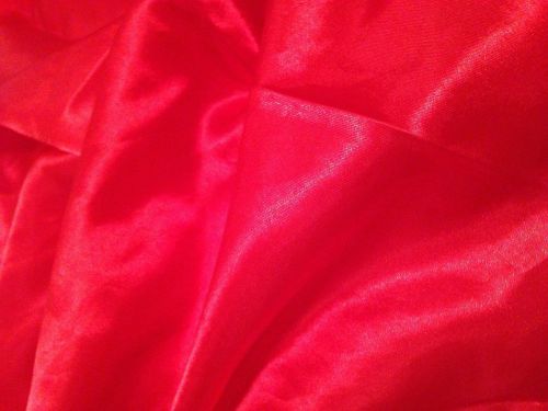 Red 120&#034; Round SatinTablecloth 7 psc