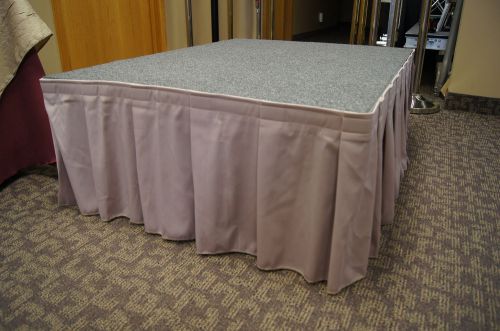 16&#034; high accordion pleat stage skirting w/velcro. sable color 30&#039; total for sale