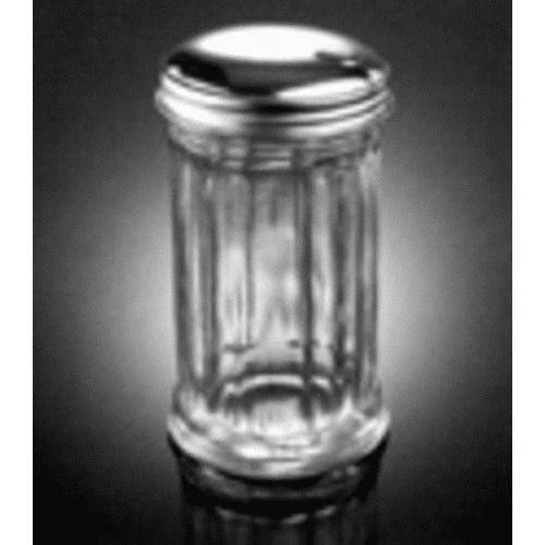 12oz Sugar Shaker Holder Glass Stainless Lid with Flip Cap Pourer Dispenser