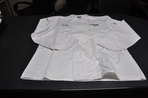 Chef&#039;s Jacket, Cook Coat, with MORRISON LEN logo, Sz LARGE  NEWCHEF UNIFORM