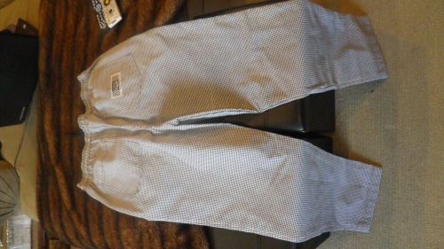 chef revival xl black and white checkered chef pants new