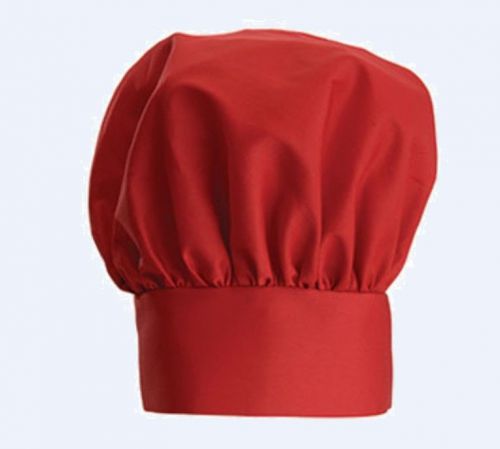 RED CHEF HAT CLOTH ONE SIZE FITS MOST VELCRO CLOSURE FREE SHIPPING USA ONLY