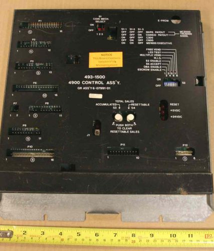 Rowe 4900 snack vending machine main control board, part # 493-1500 Tested Good