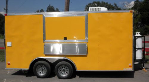 Concession trailer 8.5&#039;x16&#039; yellow - food vending catering event for sale