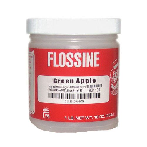 Gold Medal Products Green Apple 1 Pound Jar of Flossine