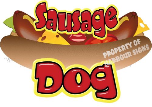 Sausage Dog Decal 12&#034; Hot Dog Cart Concession Food Truck Van Stand Vinyl Sticker