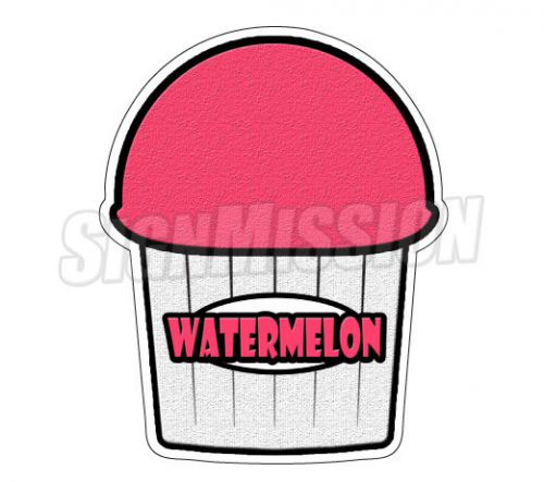 WATERMELON FLAVOR Italian Ice Decal shaved ice cart trailer stand sticker